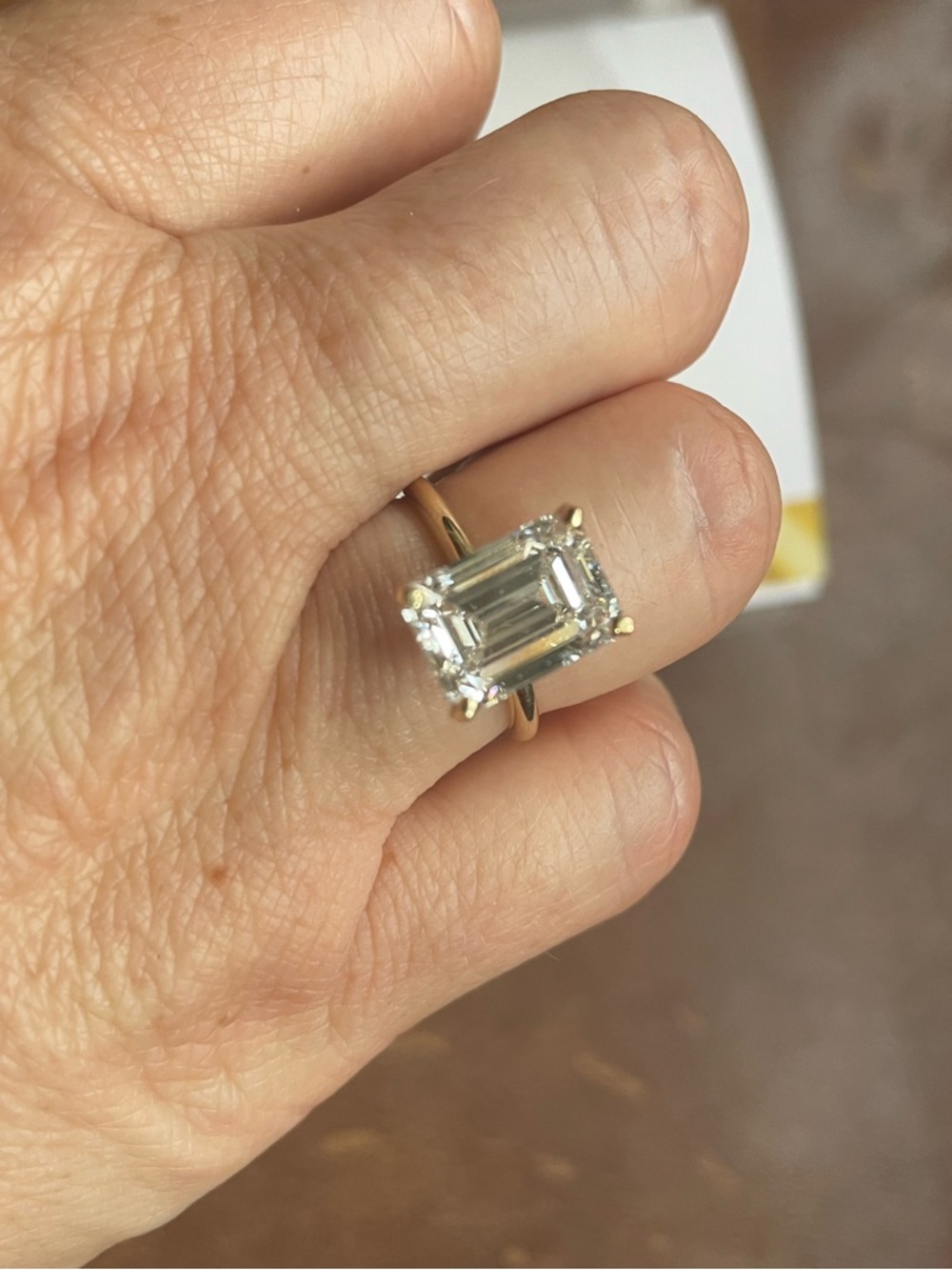 Diamond Radiant cut ring - 5.07 tcw